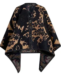 Etro Wendbares Cape mit Paisley-Print Schwarz