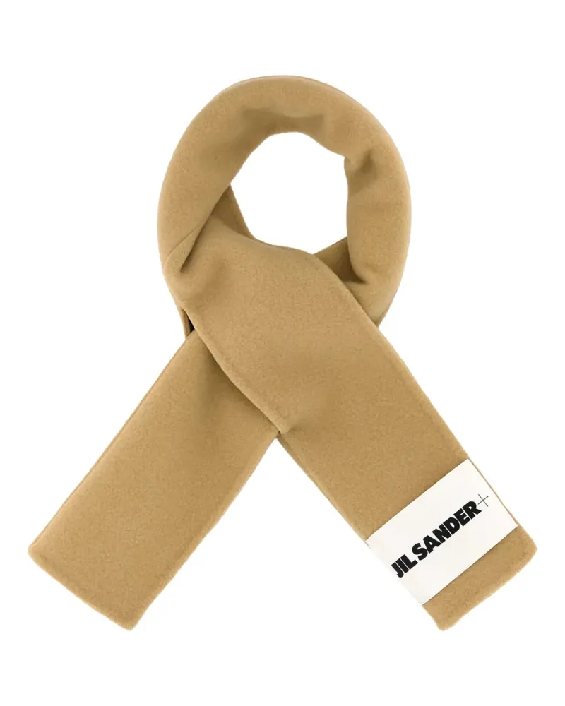 Jil Sander Schal mit Logo-Patch - Nude Nude