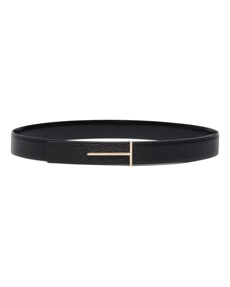 Tom Ford Gürtel mit T-Detail - Schwarz Schwarz