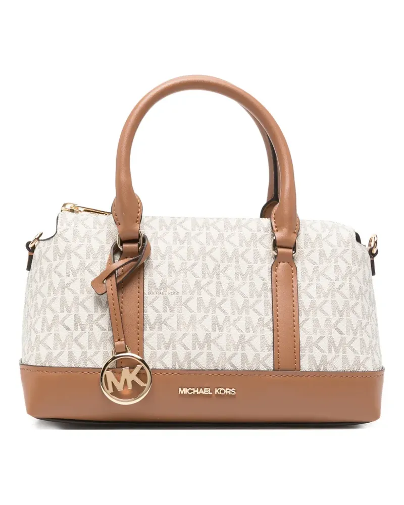 Michael Kors small Andie logo-charm tote bag - Nude Nude