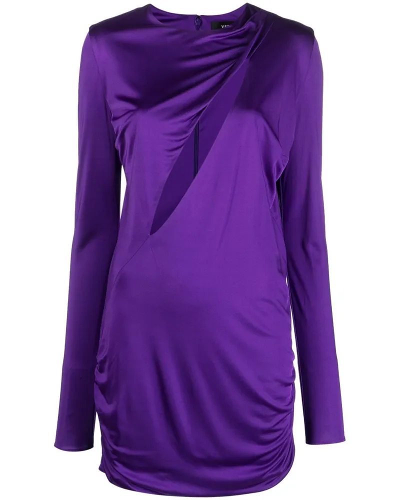 Versace Minikleid mit Cut-Outs - Violett Violett