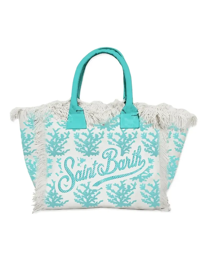 MC2 Saint Barth Vanity coral-pattern tote bag - Weiß Weiß