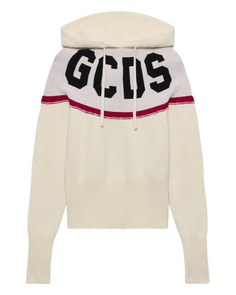 GCDS Hoodie mit Logo - Nude Nude