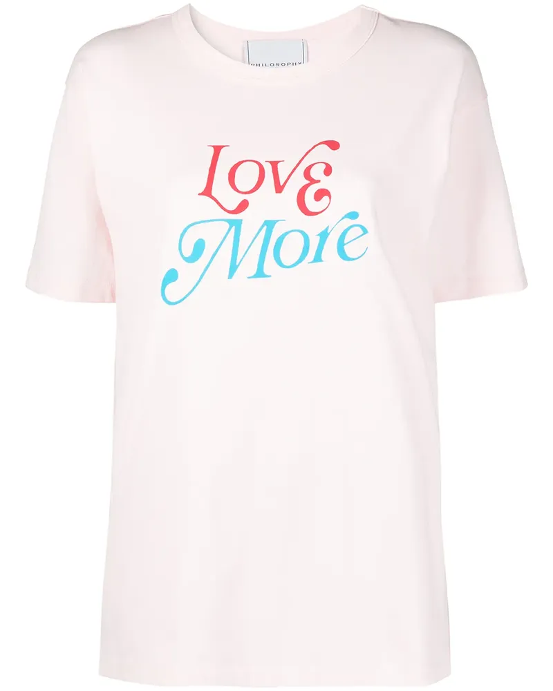 Philosophy Di Lorenzo Serafini Love More T-Shirt - Rosa Rosa