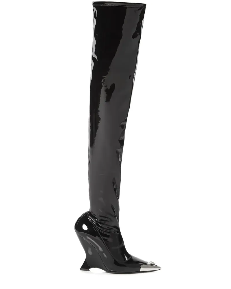 Philipp Plein Stiefel aus Leder - Schwarz Schwarz