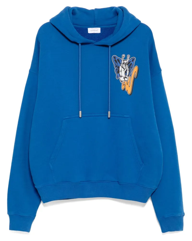 OFF-WHITE Hoodie mit grafischem Print - Blau Blau