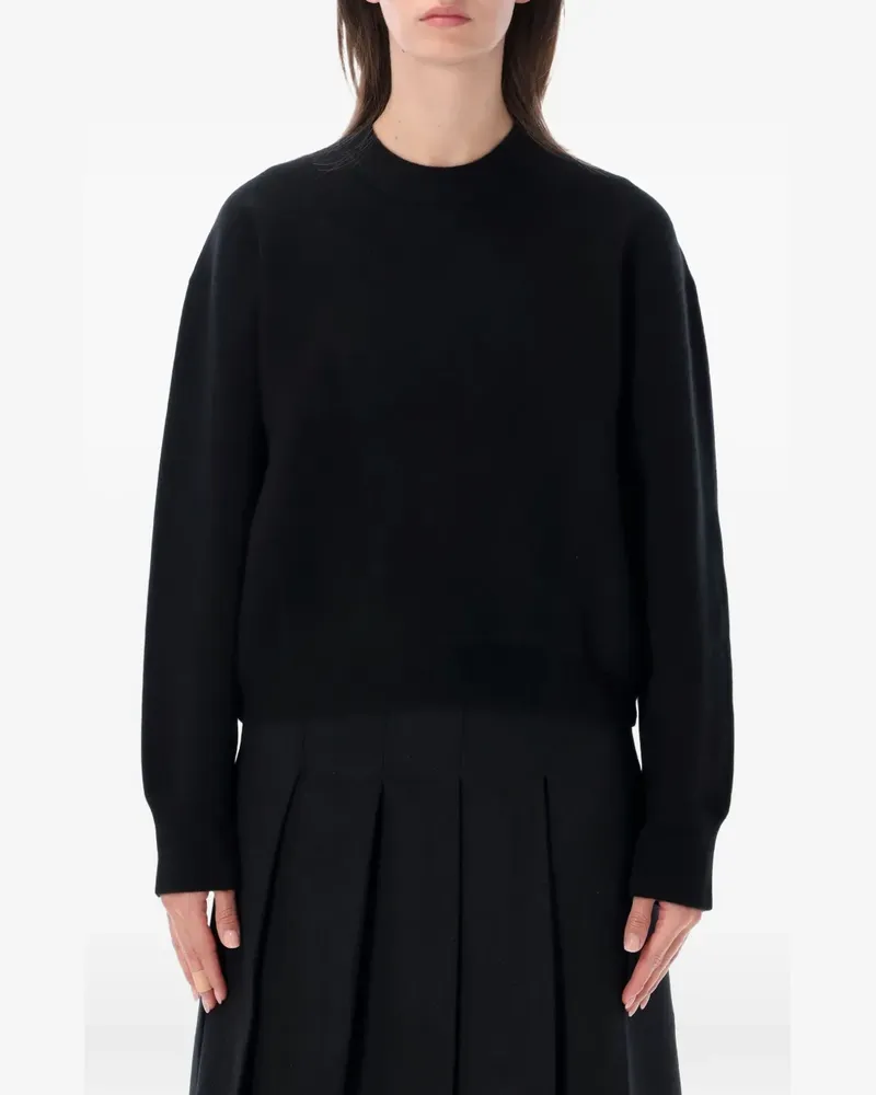 Studio Nicholson Morina ribbed-trim crew-neck sweater - Schwarz Schwarz