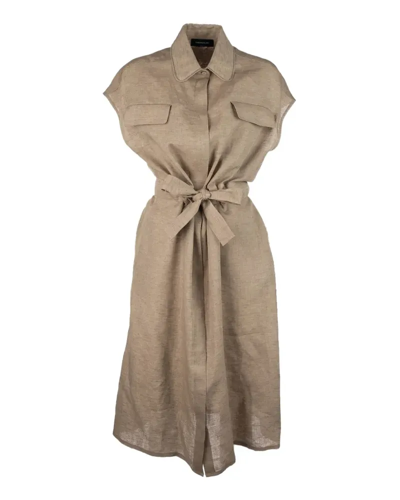 Fabiana Filippi Abiti belted-detail midi dress - Nude Nude