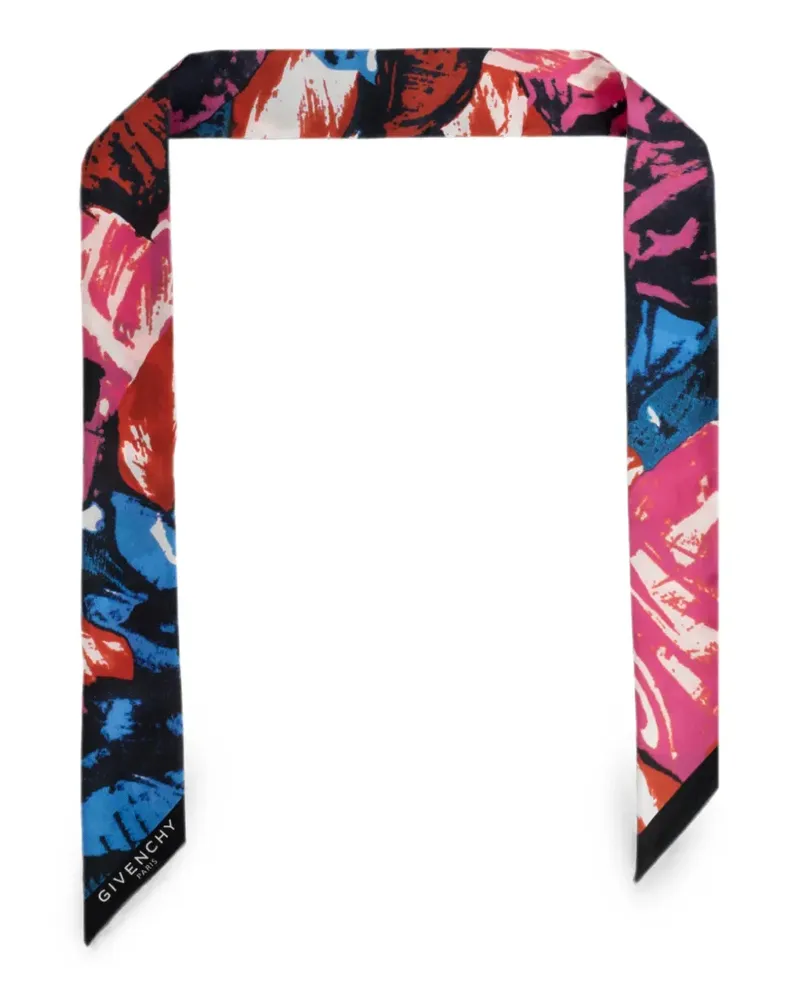 Givenchy abstract-print silk scarf - Schwarz Schwarz