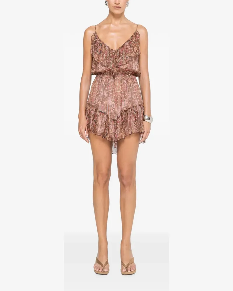 NISSA floral-print silk mini dress - Rosa Rosa