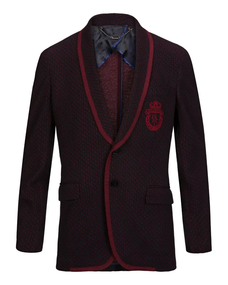Billionaire Bob logo-embroidered shawl-lapel blazer - Schwarz Schwarz