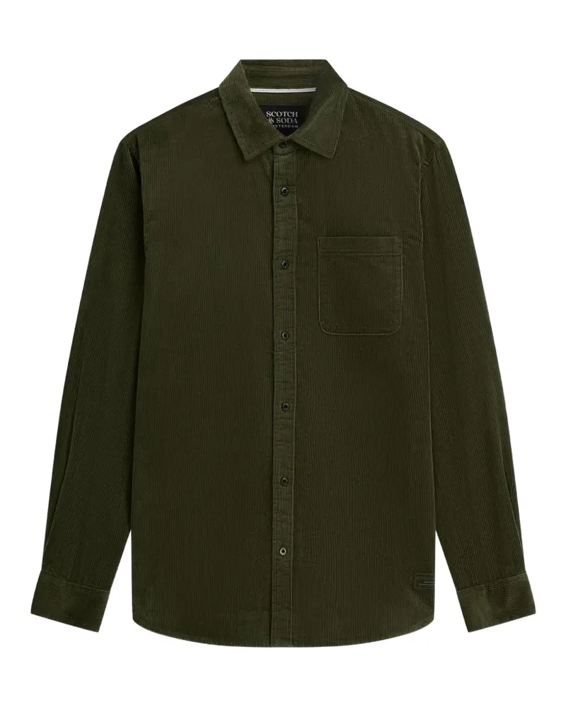 Scotch&Soda corduroy chest-pocket shirt - Grün Grün