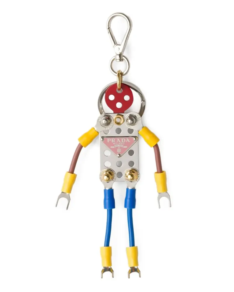 Prada Schlüsselanhänger mit Roboteranhänger - Weiß Weiß