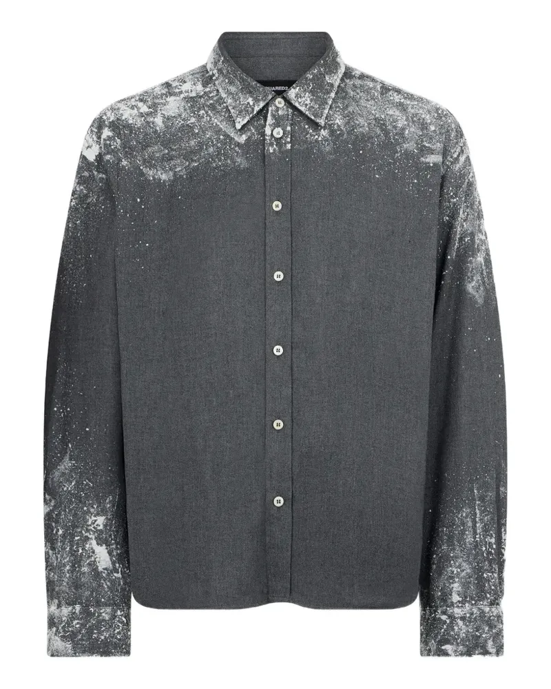Dsquared2 Hemd mit mattem Finish - Grau Grau