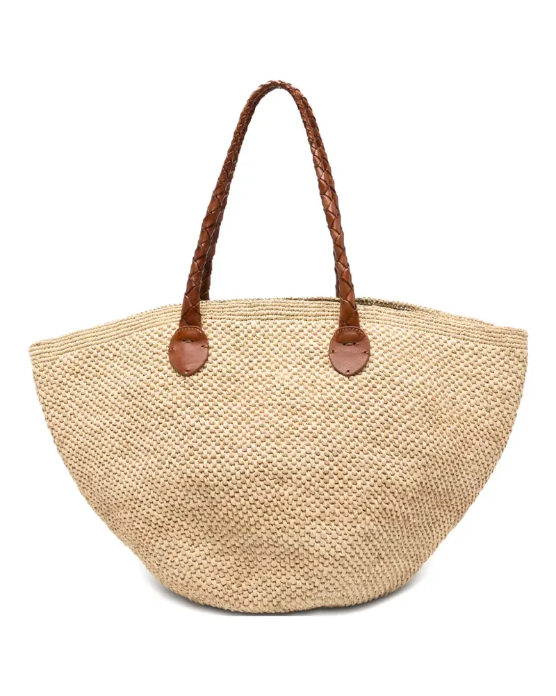 Dragon Diffusion x Sovani Brunella woven braided handle tote bag - Nude Nude