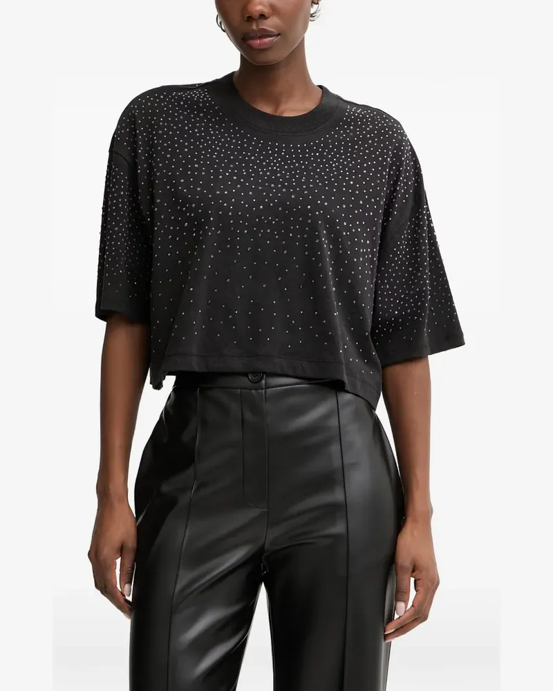 Guess T-Shirt mit Strass - Schwarz Schwarz