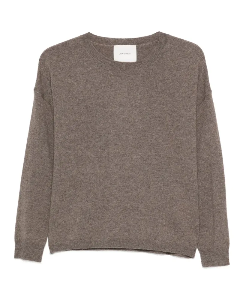 Lisa Yang Pullover mit Rundhalsausschnitt - Braun Braun
