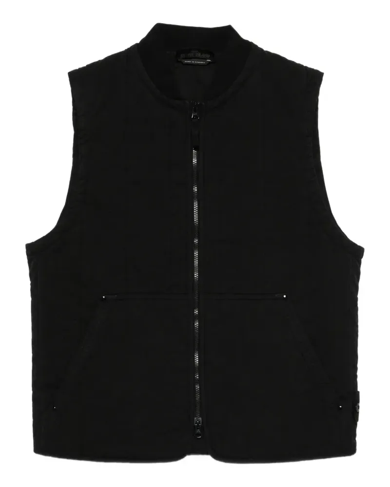 Stone Island padded zip-up gilet - Schwarz Schwarz