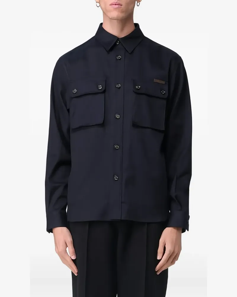 Paolo Pecora Milano pocket shirt - Blau Blau