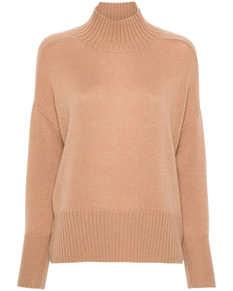 ALLUDE Kaschmirpullover mit Stehkragen - Braun Braun