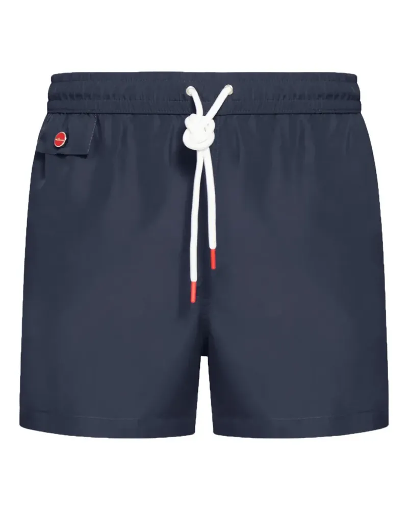 Kiton Badeshorts mit Kordelzug - Blau Blau