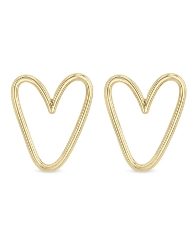 ZOË CHICCO 14kt Open Heart Gelbgoldohrringe Gold