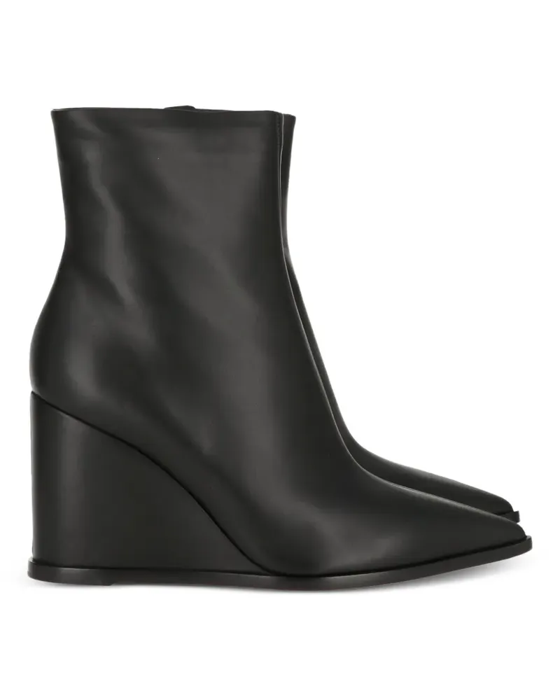 Gianvito Rossi wedge-heel boots - Schwarz Schwarz