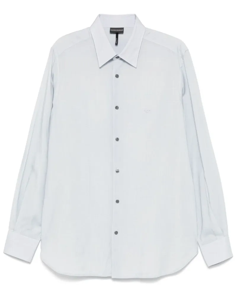 Emporio Armani Hemd mit Nadelstreifen - Blau Blau