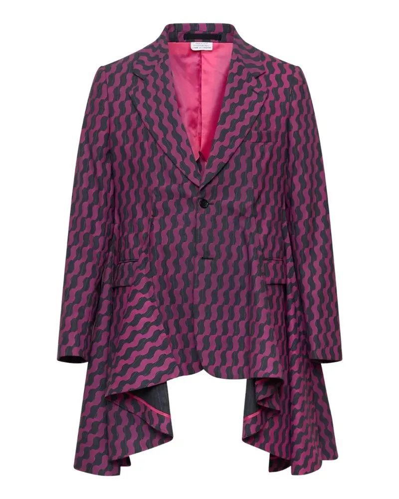 Comme des Garçons geometric-pattern blazer - Violett Violett