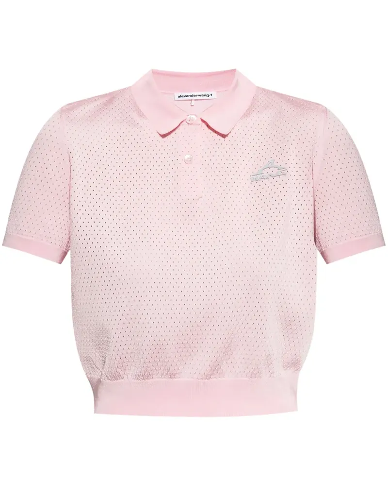 Alexander Wang Poloshirt mit Logo-Print - Rosa Rosa