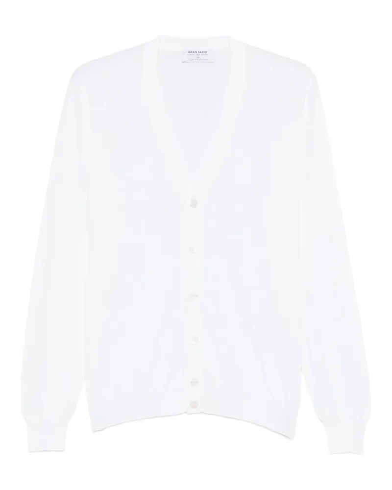 Gran Sasso button-fastening V-neck cardigan - Weiß Weiß