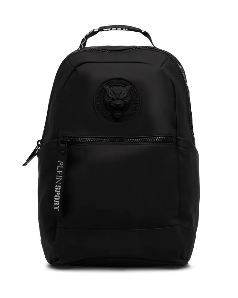 Philipp Plein Rucksack mit Logo-Print - Schwarz Schwarz