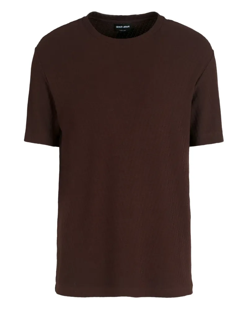 Giorgio Armani T-Shirt mit Rundhalsausschnitt - Braun Braun