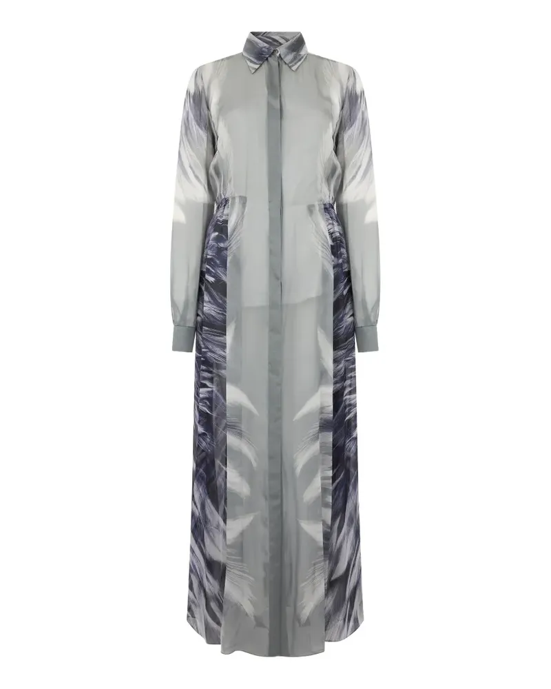 Alberta Ferretti Hemdkleid mit grafischem Print - Grau Grau