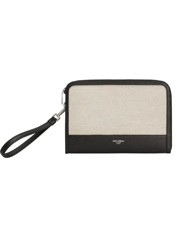 Dolce & Gabbana Clutch aus Canvas - Nude Nude