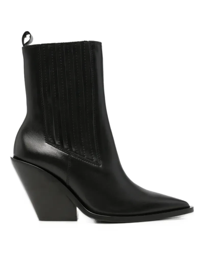 SOULIERS MARTINEZ Vegas pointed-toe ankle boots - Schwarz Schwarz