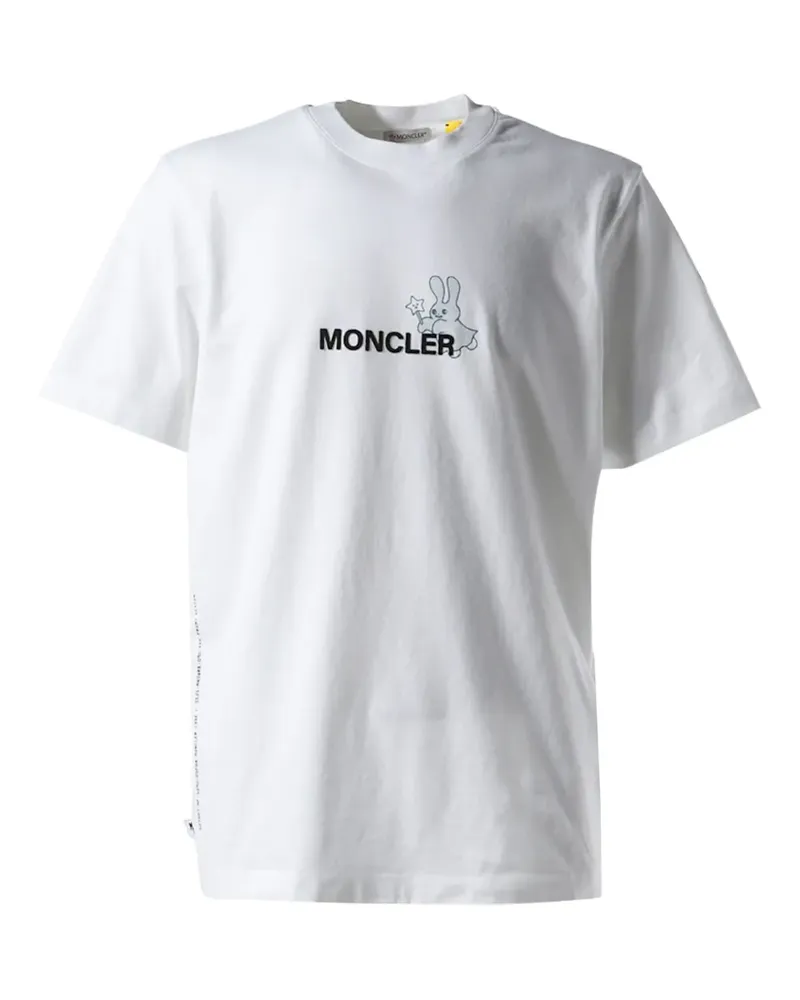 Moncler FRGMT T-Shirt mit Cartoon-Logo - Weiß Weiß