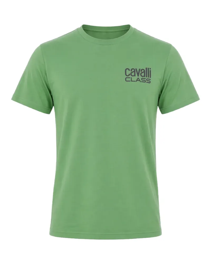Roberto Cavalli logo-print T-shirt - Grün Grün
