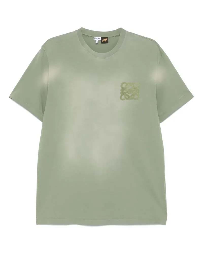 Loewe T-Shirt mit Anagram-Patch - Grün Grün