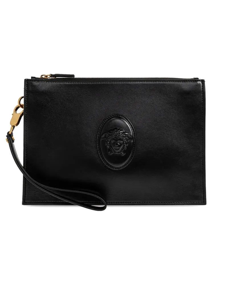 Versace Lou leather clutch bag - Schwarz Schwarz