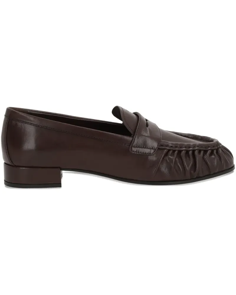 Prada Loafer mit Faltendetails - Braun Braun