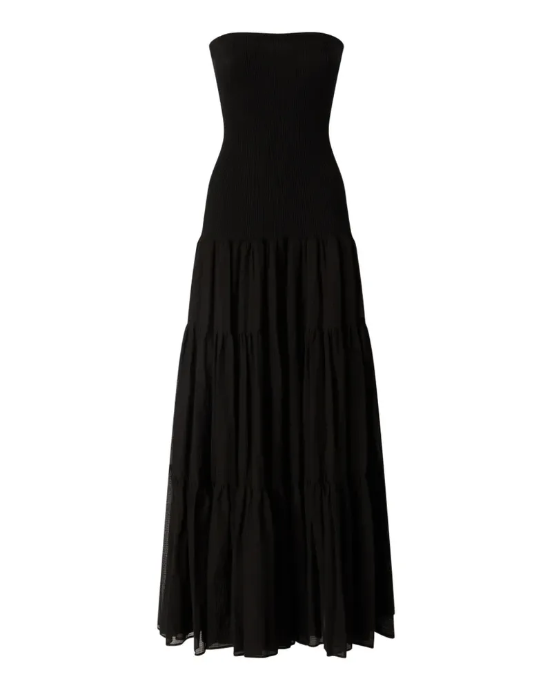 Pinko Schulterfreies Maxikleid - Schwarz Schwarz