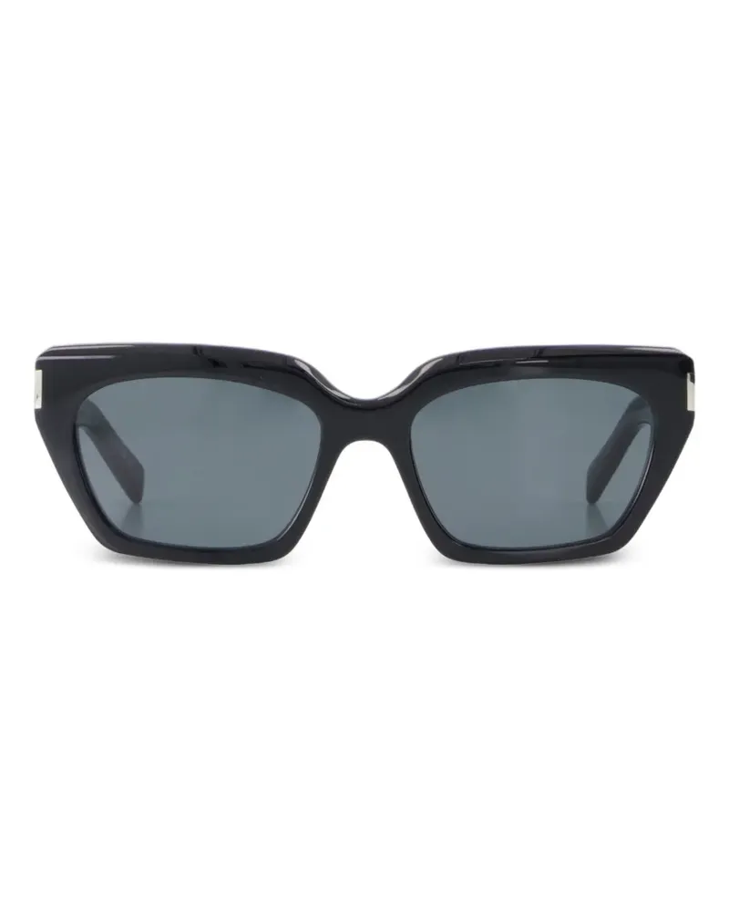 Saint Laurent geometric-frame sunglasses - Schwarz Schwarz