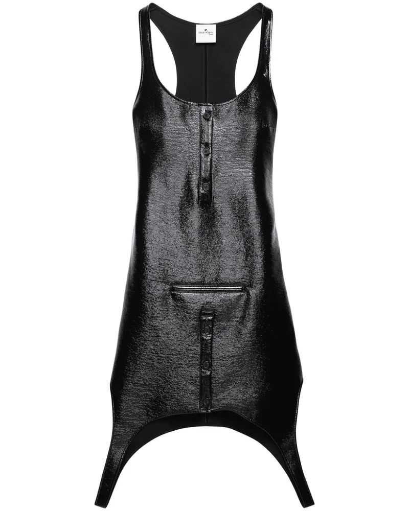 Courrèges Reversed Kleid - Schwarz Schwarz