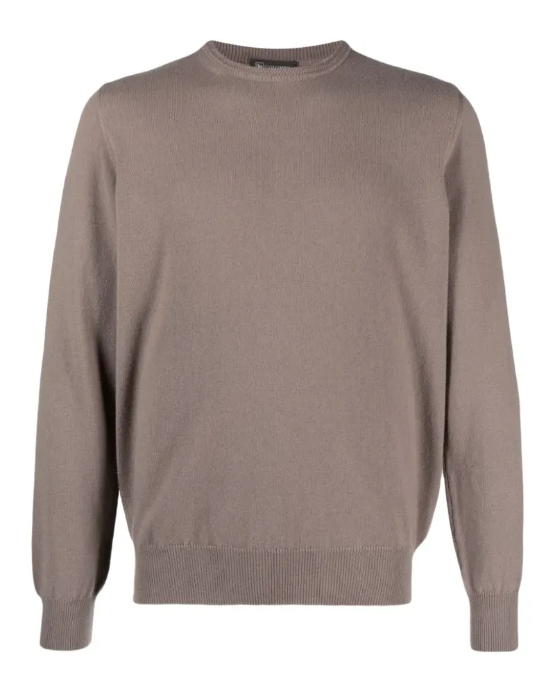 Colombo ribbed-trim crew-neck sweater - Nude Nude