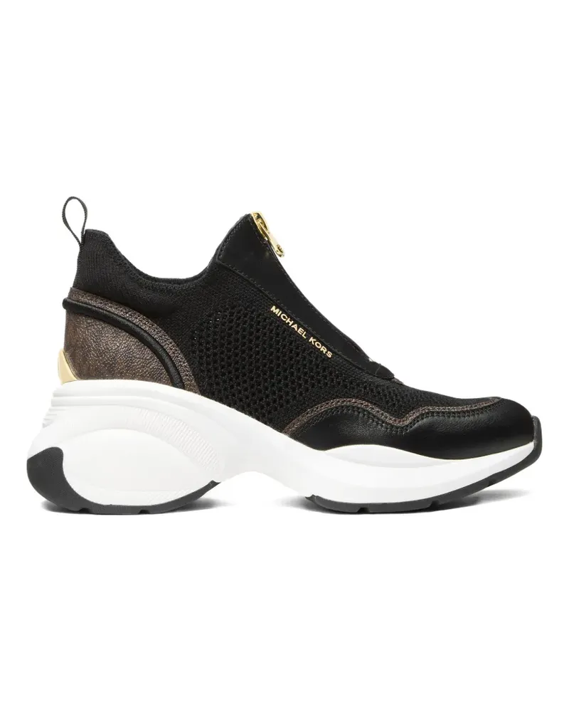 Michael Kors Mixed-Media Zuma Sneakers - Schwarz Schwarz