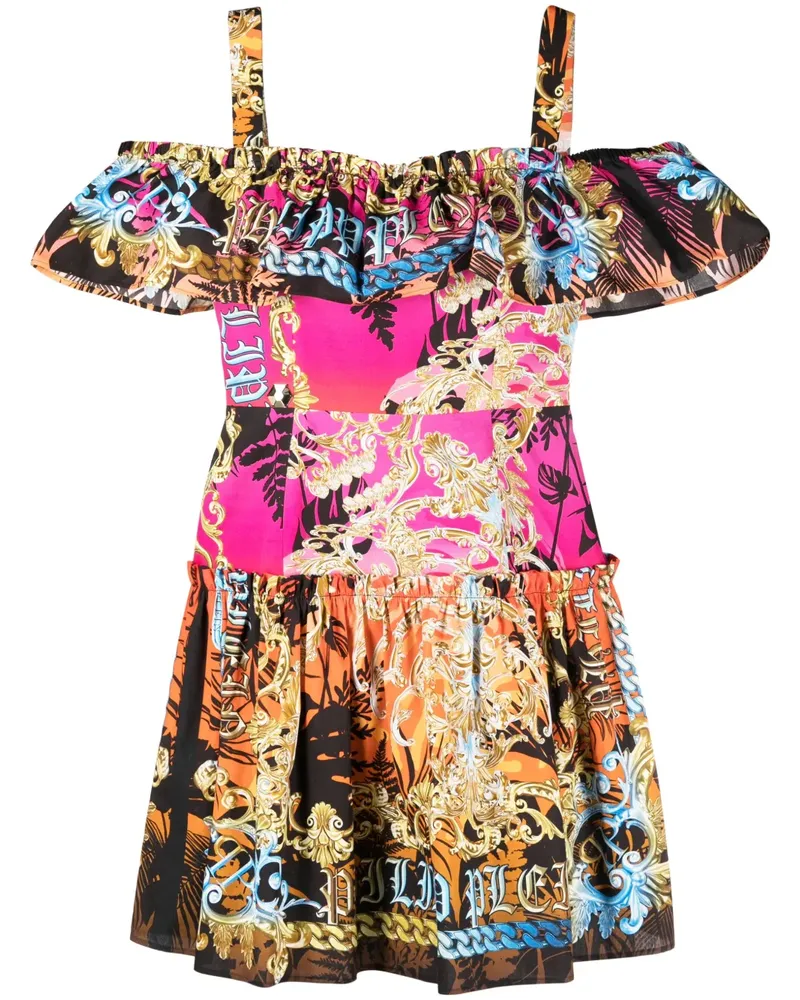 Philipp Plein Palms Minikleid - Rosa Rosa