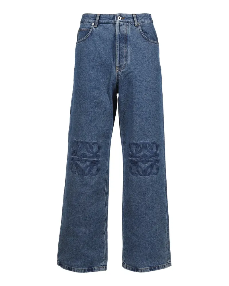 Loewe Jeans mit Logo-Applikation - Blau Blau