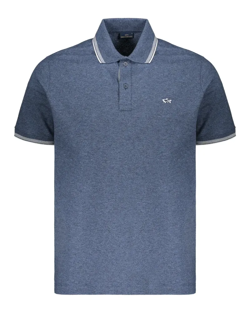 Paul & Shark Meliertes Poloshirt - Blau Blau