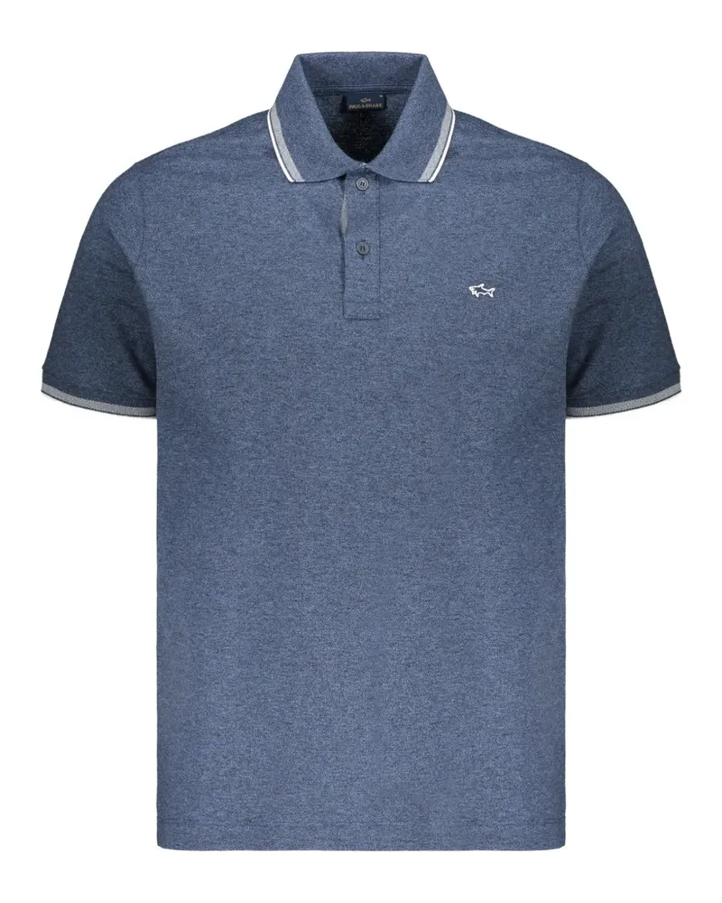 Paul & Shark contrast-trim cotton polo shirt - Blau Blau